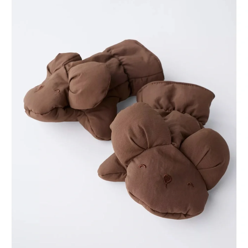 ZARA NYLON MITTENS WITH EARS